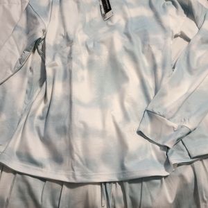 Light blue and white tie dye Jogger set